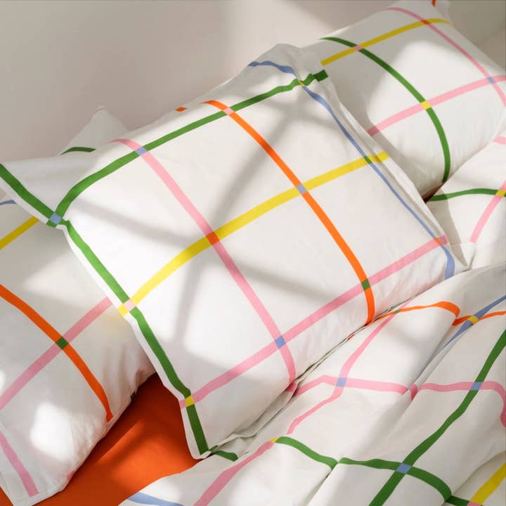Funda de almohada de algodón Trazos · vista 2
